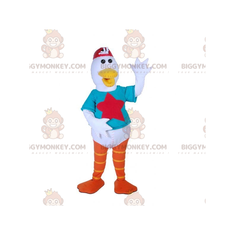 BIGGYMONKEY™ Costume da mascotte da gabbiano uccello bianco con