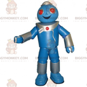 Disfraz de mascota robot gigante gris y azul BIGGYMONKEY™.