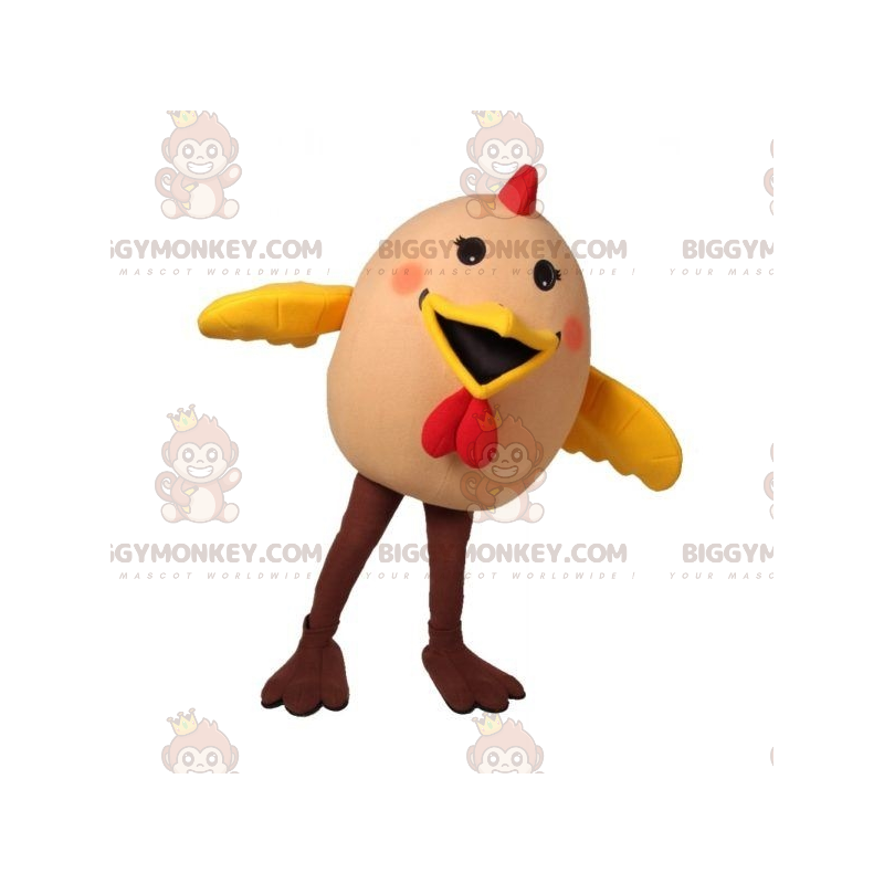 Costume de mascotte BIGGYMONKEY™ d'œuf de poule géante. Costume