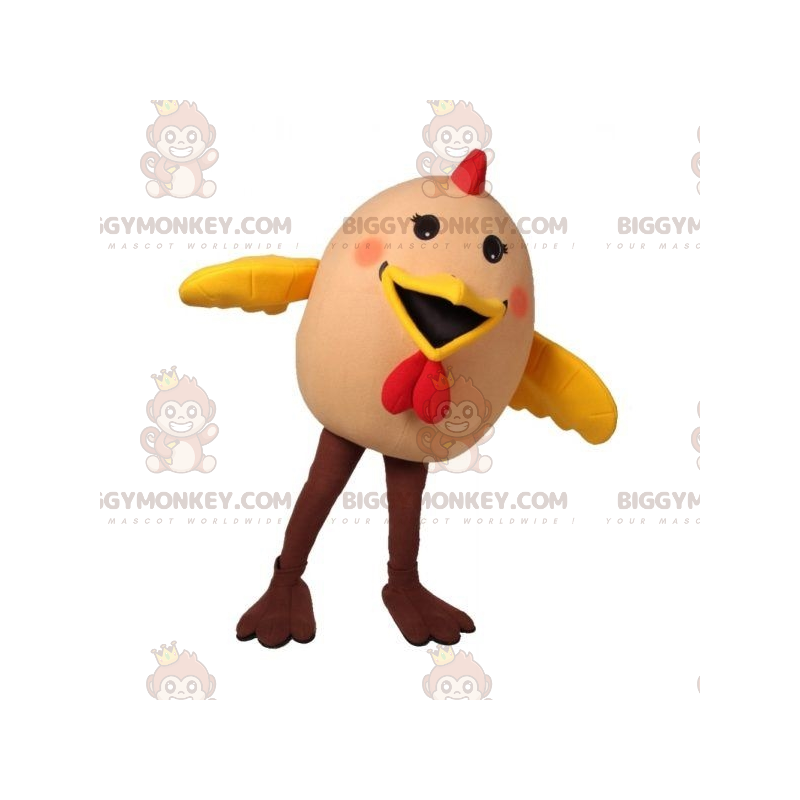 Kostým maskota obřího kuřecího vejce BIGGYMONKEY™. Kostým