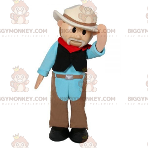 Costume de mascotte BIGGYMONKEY™ de shérif de fermier de