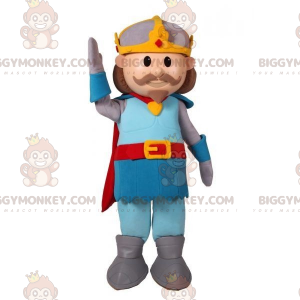 Costume da mascotte principe baffuto cavaliere BIGGYMONKEY™ con