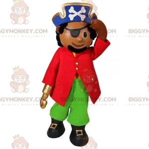 Costume de mascotte BIGGYMONKEY™ de pirate de capitaine avec un