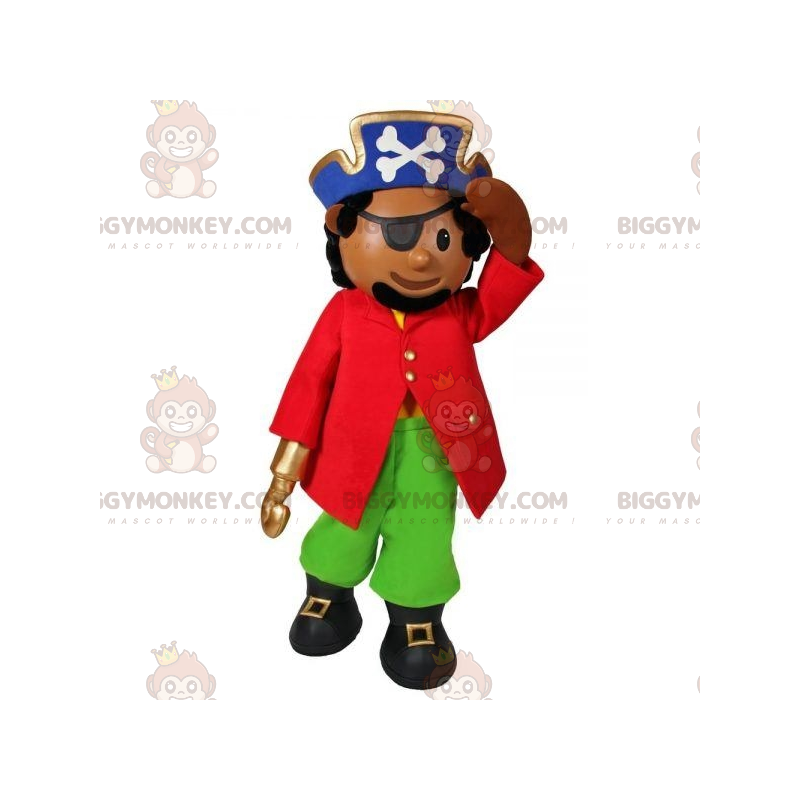 Captain Pirate BIGGYMONKEY™ Maskottchenkostüm mit Hut und