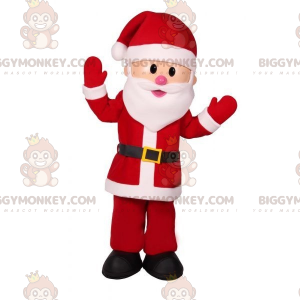 Santa BIGGYMONKEY™ maskottiasu punavalkoisessa asussa -