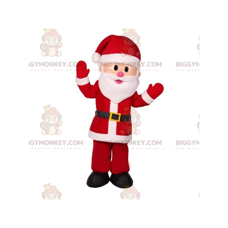 Santa BIGGYMONKEY™ Mascot Costume in Red and White Outfit -