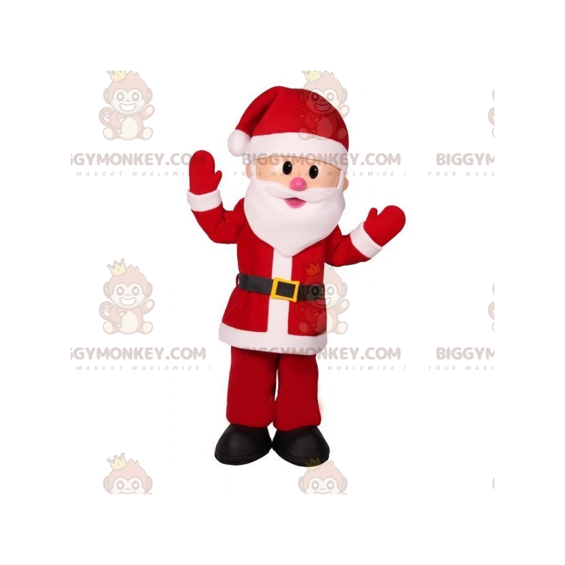 Στολή μασκότ Santa BIGGYMONKEY™ σε κόκκινη και λευκή στολή -
