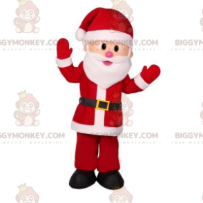 Costume de mascotte BIGGYMONKEY™ de Père-Noël en tenue rouge et