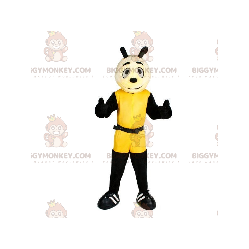 Costume de mascotte BIGGYMONKEY™ d'abeille jaune et noire