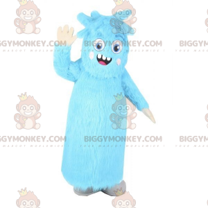 Harig blauw monster BIGGYMONKEY™ mascottekostuum. Allemaal