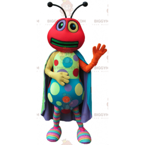 Wielokolorowy kostium maskotki BIGGYMONKEY™ w kolorowe kropki -