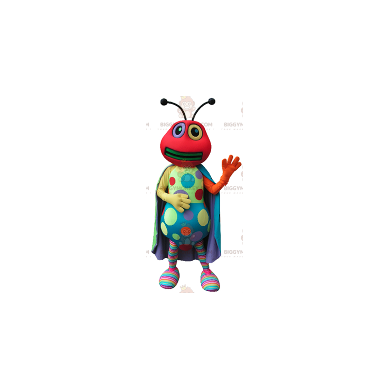 Costume de mascotte BIGGYMONKEY™ d'insecte multicolore avec des