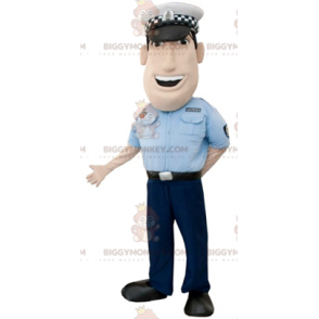 Disfraz de mascota BIGGYMONKEY™ de policía musculoso. hombre