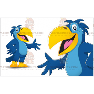 Kostium maskotka olbrzymia niebiesko-żółta papuga BIGGYMONKEY™