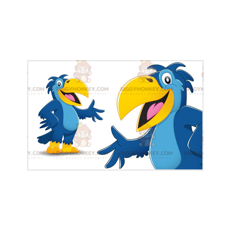 Giant Blue and Yellow Parrot BIGGYMONKEY™ Mascot Costume –