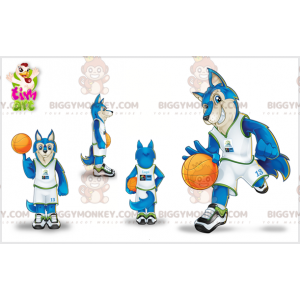 Costume de mascotte BIGGYMONKEY™ de loup en tenue de