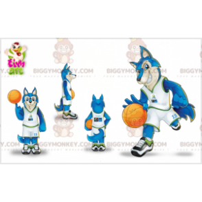 Costume de mascotte BIGGYMONKEY™ de loup en tenue de