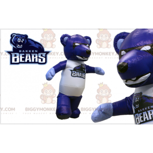 Giant Blue Black & White Bear BIGGYMONKEY™ Mascot Costume –