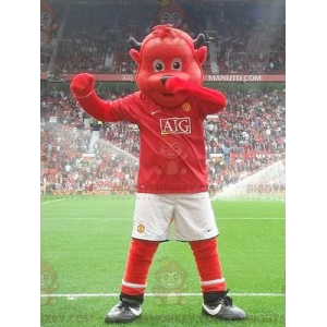 Red Bear BIGGYMONKEY™ Mascot Costume In Sportswear –
