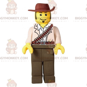 Lego BIGGYMONKEY™ Mascot Costume Dressed as a Cowboy Hunter -