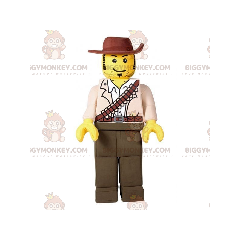 Lego BIGGYMONKEY™ Mascot Costume Dressed as a Cowboy Hunter -