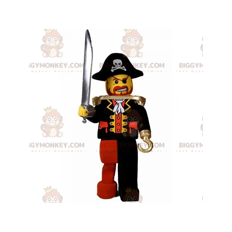 Lego BIGGYMONKEY™ maskotdräkt klädd som en pirat med hatt -