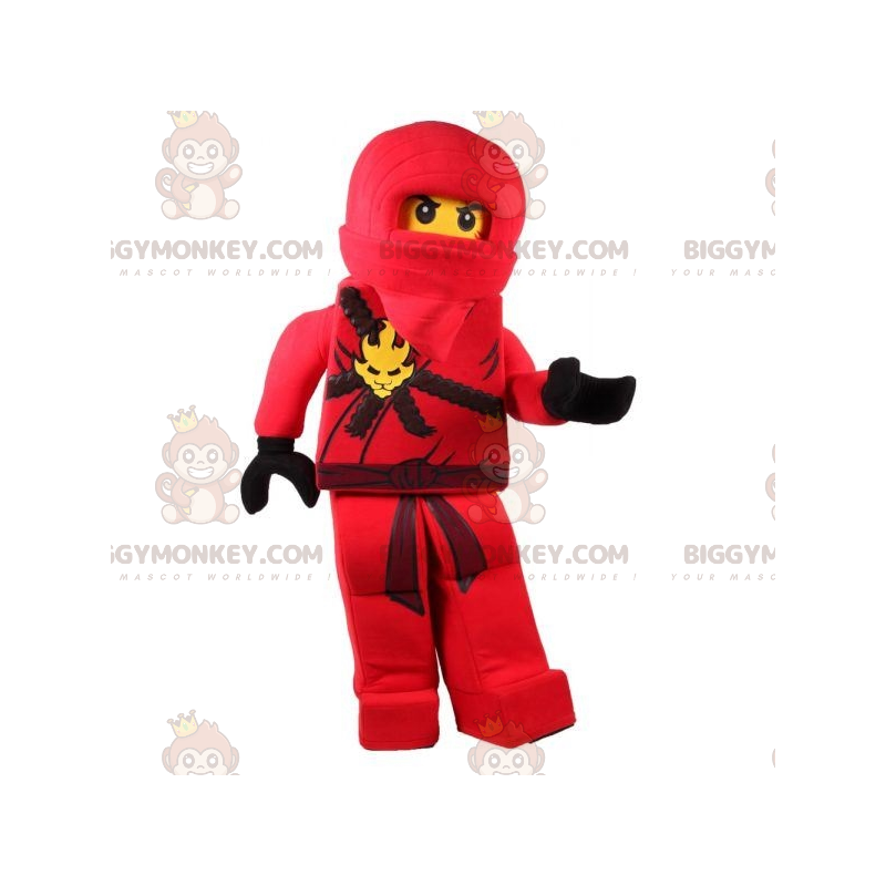 Lego BIGGYMONKEY™ Mascot Costume in Red Ninja Outfit -