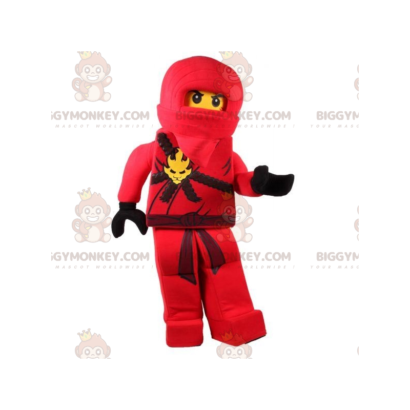 Lego BIGGYMONKEY™ Mascot Costume in Red Ninja Outfit –