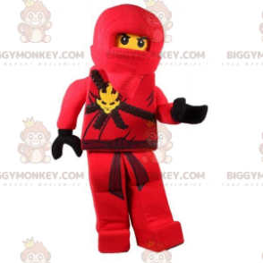 Lego BIGGYMONKEY™ Mascot Costume in Red Ninja Outfit -