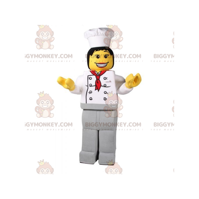 Costume da cuoco per mascotte Lego BIGGYMONKEY™ - Formato L (175-180 CM)