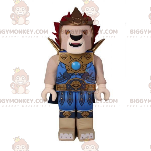 Disfraz de mascota de león Lego BIGGYMONKEY™ con armadura -