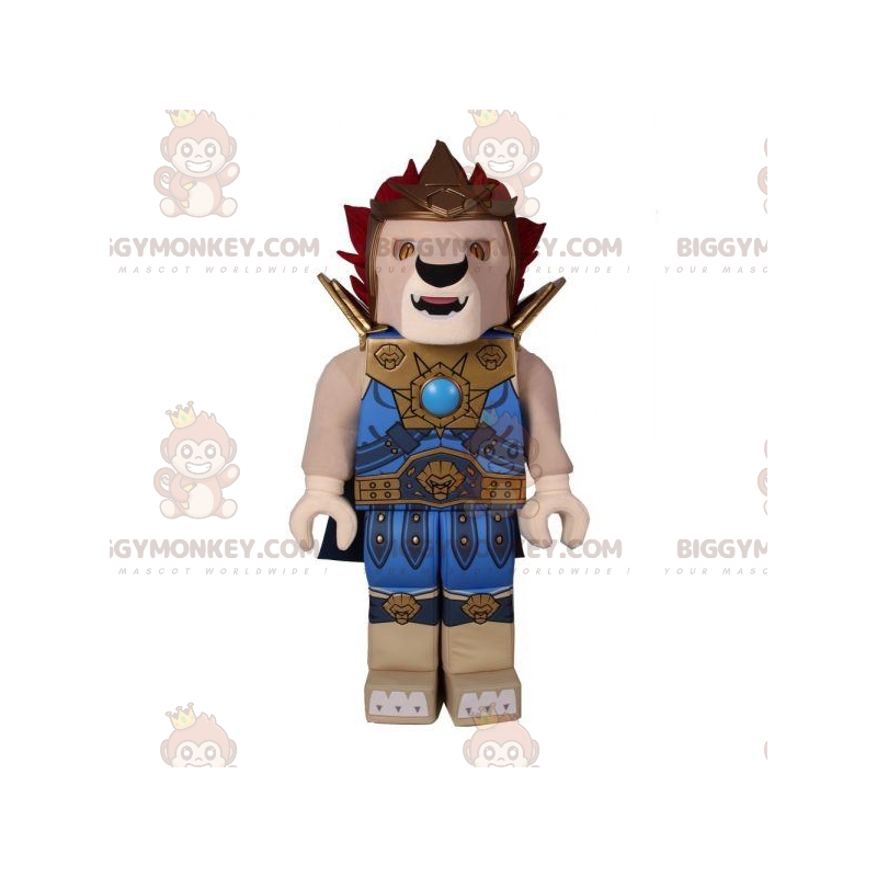 Costume da mascotte leone Lego BIGGYMONKEY™ con armatura -