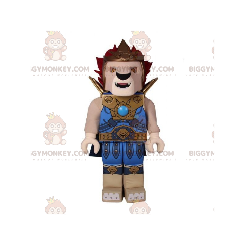 Kostým maskota lva Lego BIGGYMONKEY™ s brněním – Biggymonkey.com