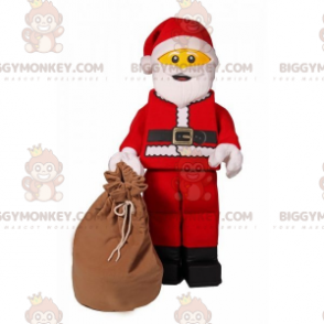 Costume de mascotte BIGGYMONKEY™ de Lego habillé en Père-Noël