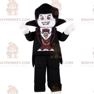 Vampire Lego BIGGYMONKEY™ Mascot Costume Cute Black Suit –