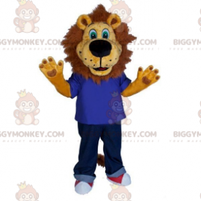 Big Head Brown Lion BIGGYMONKEY™ maskotkostume - Biggymonkey.com