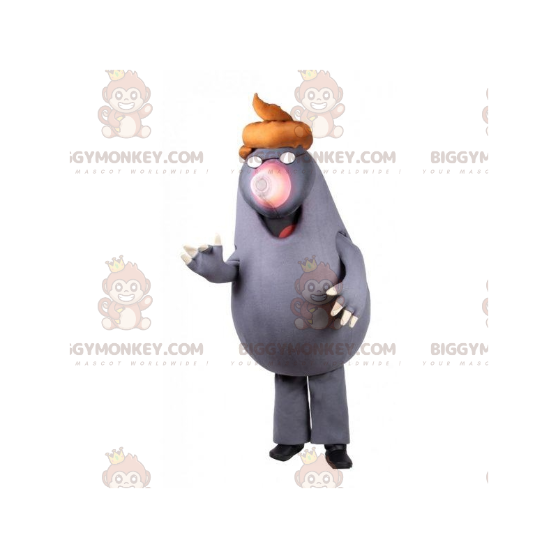 BIGGYMONKEY™ Mascot Costume Mole With Poop On Head -