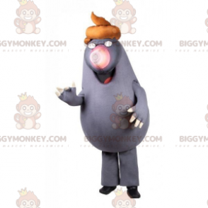 Costume de mascotte BIGGYMONKEY™ de taupe avec une crotte sur