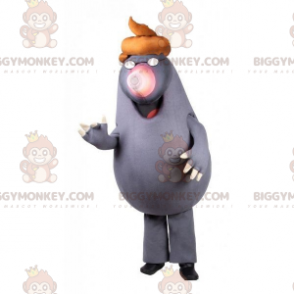 Toupeira de fantasia de mascote BIGGYMONKEY™ com cocô na cabeça