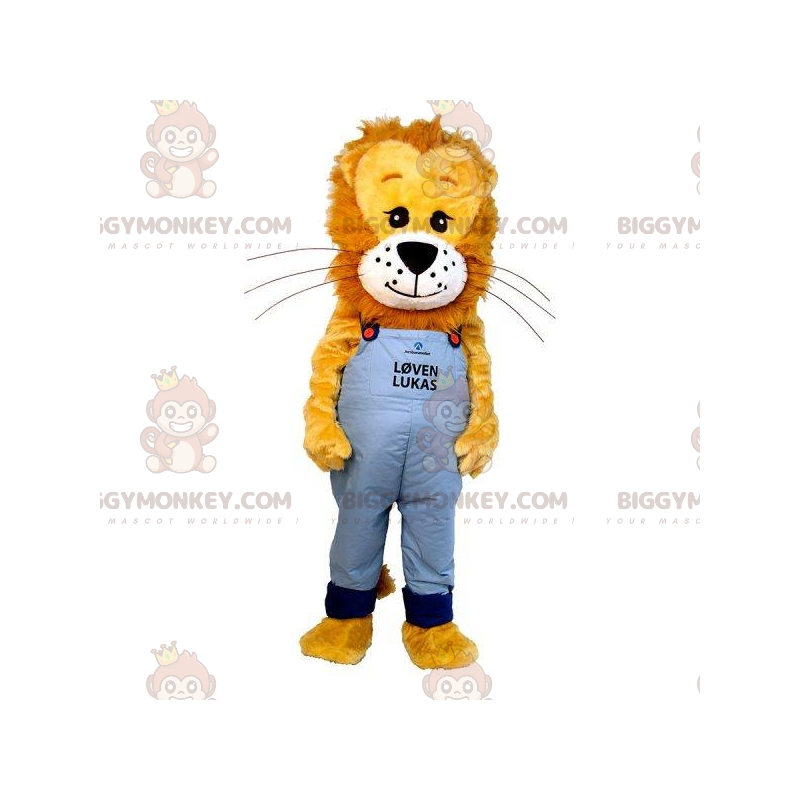 Costume de mascotte BIGGYMONKEY™ de lionceau marron et jaune.