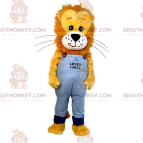 Brun og gul løveunge BIGGYMONKEY™ maskotkostume. Lille løve