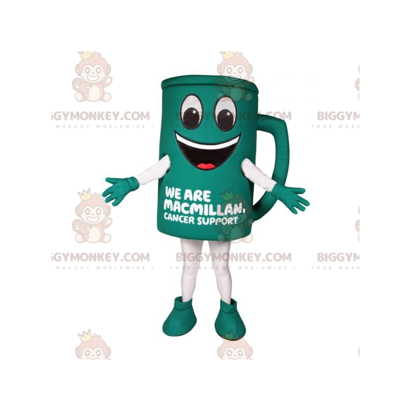 Costume de mascotte BIGGYMONKEY™ de tasse verte géante et