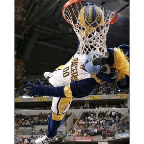 Blue and Yellow Tiger BIGGYMONKEY™ Mascot Costume –