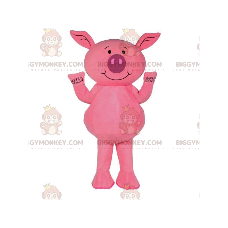 Simpatico e divertente costume da mascotte Pink Pig