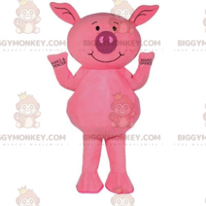 Süßes und lustiges rosa Schwein BIGGYMONKEY™ Maskottchenkostüm