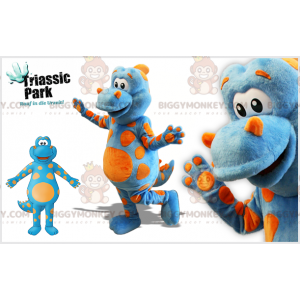 Costume da dinosauro gigante blu e arancione BIGGYMONKEY™ -