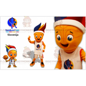 Basketball Player BIGGYMONKEY™ Mascot Costume with Colorful