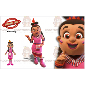 BIGGYMONKEY™ Costume da mascotte Donna indiana abbronzata con