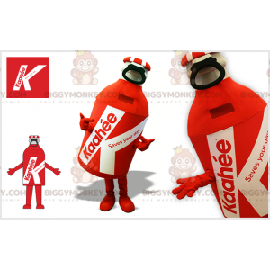 Gigantisch rood en wit blikje BIGGYMONKEY™ mascottekostuum -