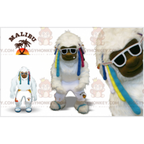 Costume da mascotte Yeti bianco BIGGYMONKEY™ con ciocche